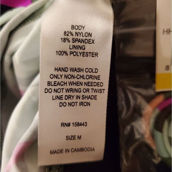 Hula Honey Hyper Tropics Printed Tankini Top- NEW - Picture 13 of 13